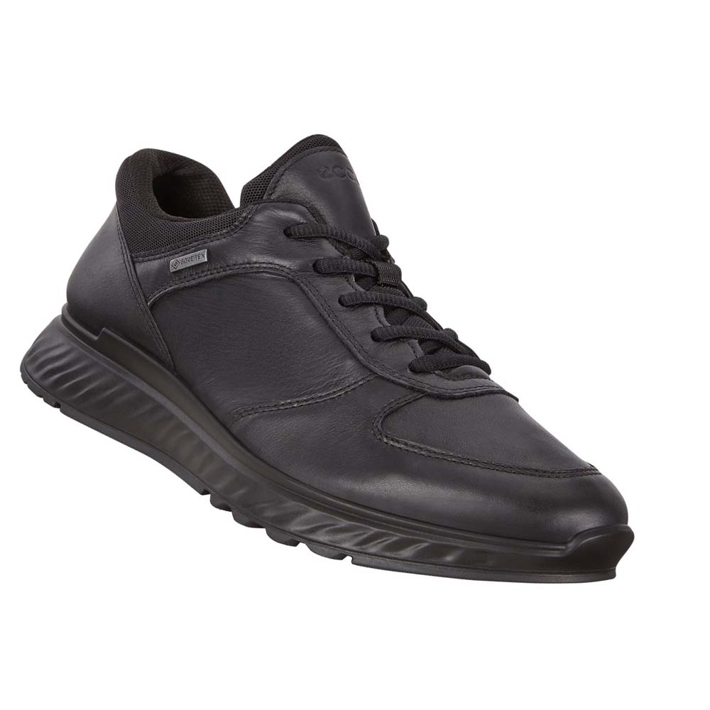 Men's Ecco Exostride Low Gtx Sneakers Black | USA 617ZUT